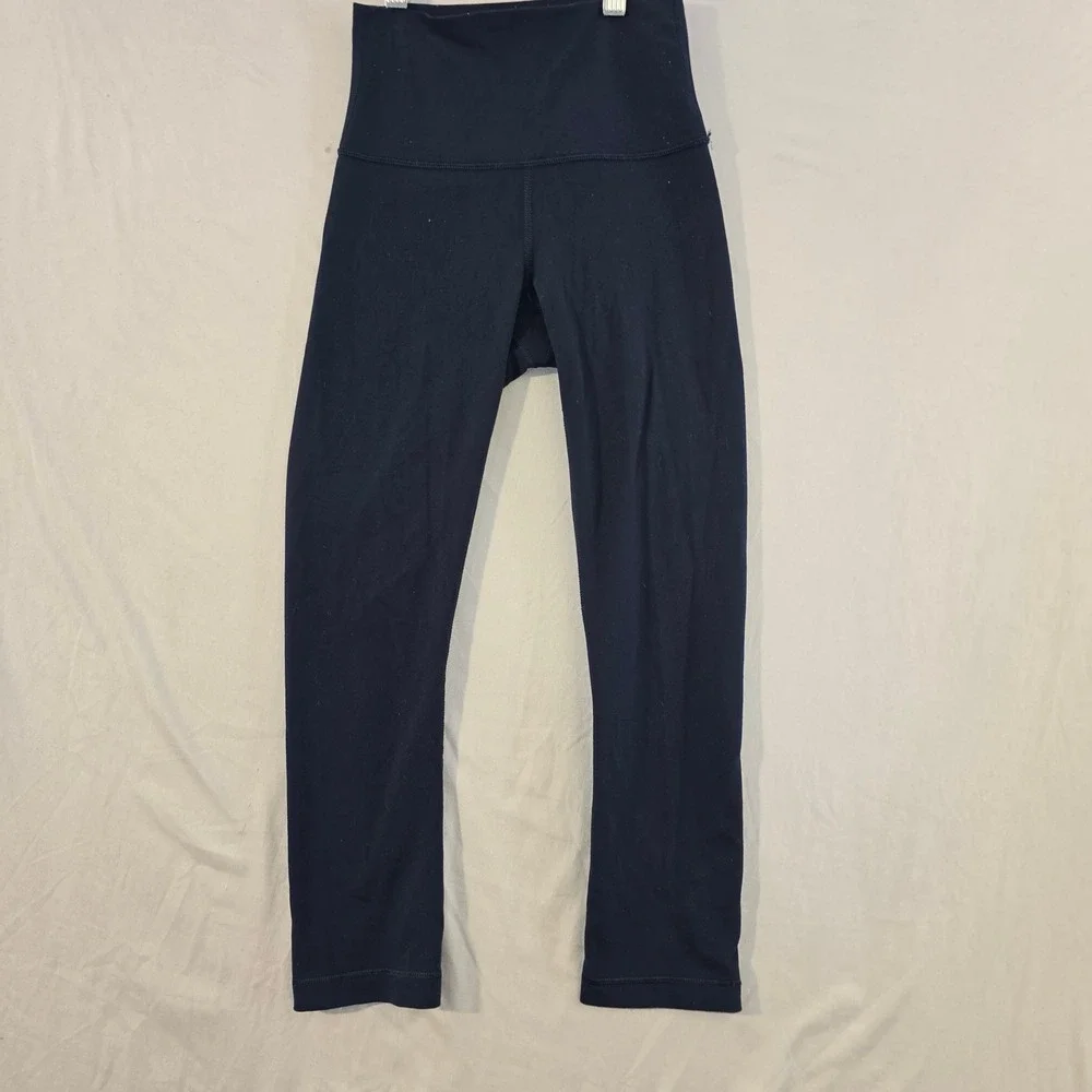 Lululemon Leggings 2 Women Navy Blue High-Rise Cropped Align Style LW6AGOS